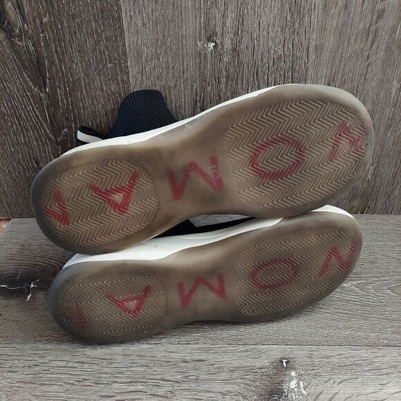 ZARA WOMAN Black White Sneakers Sock Style size 7.5-8 - Picture 9 of 10